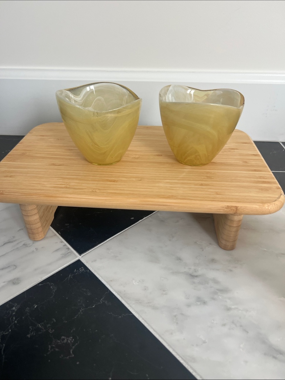Anthropologie Candleholder Votive Yellow- Set of 2